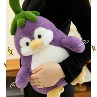 Cute penguin hybrid eggplant plush toy - Thumbnail 3
