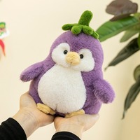 Cute penguin hybrid eggplant plush toy - Thumbnail 4