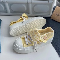 Butter Yellow Platform Canvas Shoes - Thumbnail 2