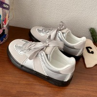 Silver Lace Casual Sneakers - Thumbnail 1