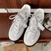 Silver Lace Casual Sneakers - Thumbnail 2