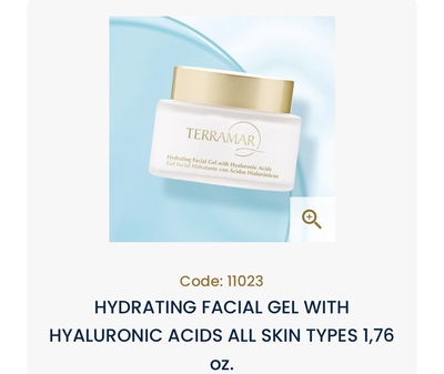 HYDRATING FACIAL GEL WITH HYALURONIC ACIDS ALL SKIN TYPES 1,76