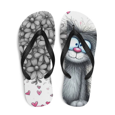 One love frabic. flip-flops