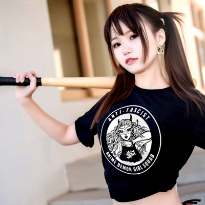 Antifascist anime demon girl squad - unisex t