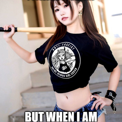Antifascist anime demon girl squad - unisex t