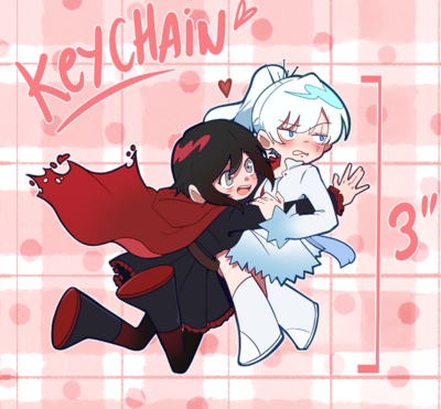 WhiteRose Keychain 