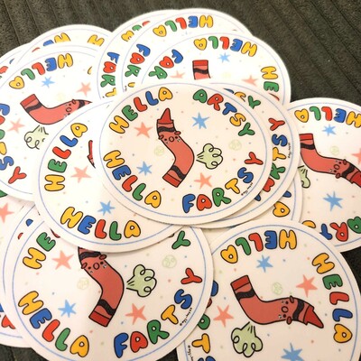 Hella artsy hella fartsy sticker