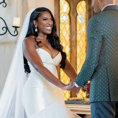 Simple mermaid wedding dress, satin bridal dress bridal gown