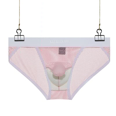 3pk men's sexy underwear summer mesh holes sheer quick-drying youth physiological briefs underpants kx015gx