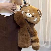 Cute Raccoon Plush Bag - Thumbnail 2