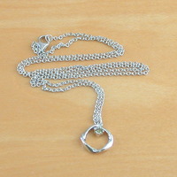 BOXED GIFT /Sterling Silver Peridot Circle Necklace/Peridot Necklace/Peridot Jewellery/Peridot Jewelry/Peridot Earrings/August - Thumbnail 3