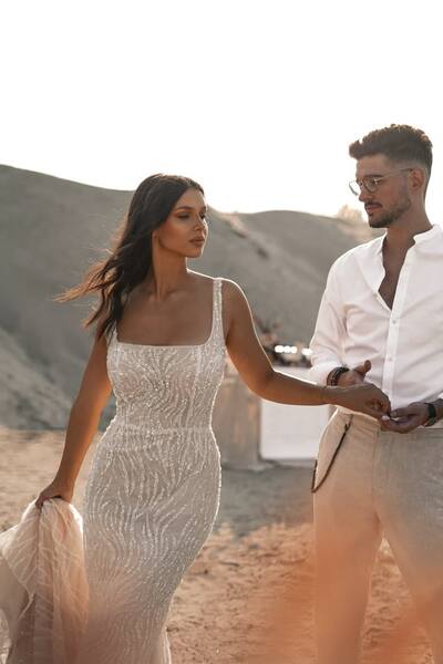 Sexy Mermaid Wedding Dress, Luxury Bling Bridal Dress Bridal Gown