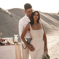 Sexy Mermaid Wedding Dress, Luxury Bling Bridal Dress Bridal Gown - Thumbnail 3