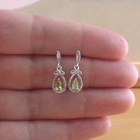 BOXED GIFT/Sterling Silver Peridot Celtic Knot Earrings/Peridot Stud Earrings/Peridot Jewellery/Peridot Jewelry/August Birthstone/UK - Thumbnail 3