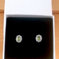 BOXED GIFT/925 Peridot & Cz Stud Earrings/Silver Peridot Stud Earrings/August Birthstone /Peridot Jewellery/Peridot Jewelry/Peridot Jewelery - Thumbnail 7