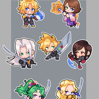 Final Fantasy 3" Vinyl Stickers - Thumbnail 1
