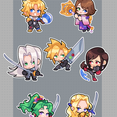 Final fantasy 3" vinyl stickers