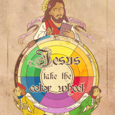 Prayer color wheel print