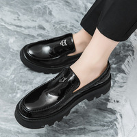 Men's Fashionable Thick-soled Height-enhancing Loafers Slip-on Shoes - Thumbnail 3