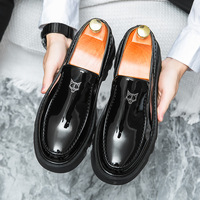 Men's Fashionable Thick-soled Height-enhancing Loafers Slip-on Shoes - Thumbnail 2