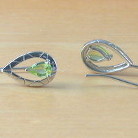 BOXED GIFT/Sterling Silver Peridot Hook Earrings/Peridot Drop Earrings/Peridot Earrings/Peridot Jewellery/Peridot Jewelry/August Birthstone/UK - Thumbnail 3