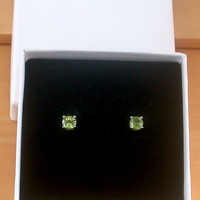 BOXED GIFT/925 Peridot Stud Earrings/Silver Peridot Stud Earrings/August Birthstone /Peridot Jewellery/Peridot Jewelry/Peridot Jewelery - Thumbnail 6