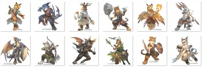 "Dungeons & Furries" 2024 D&D class sticker