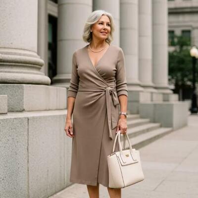 Simple sheath tea-length mother of the bride/ groom dresses formal evening dress