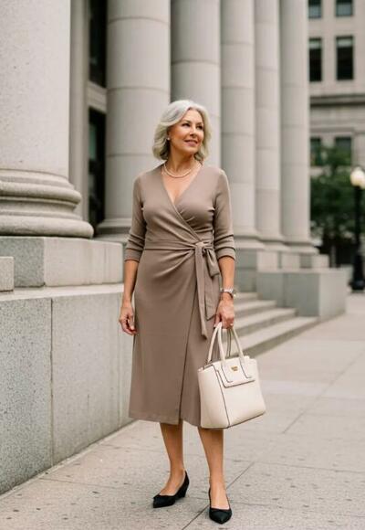 Simple Sheath Tea-length Mother Of The Bride/ Groom Dresses Formal Evening Dress