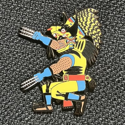 Apwolverine 2" enamel pin