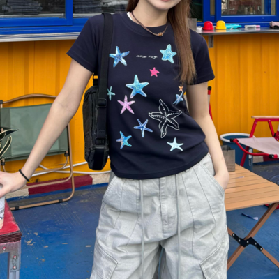 Starfish printed tee