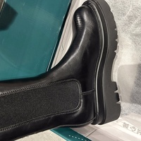 Genuine leather Chelsea boots thick sole martin medium boots 2 colors - Thumbnail 1