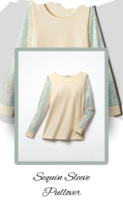 Sequin Sleeve Pullover - FINAL SALE