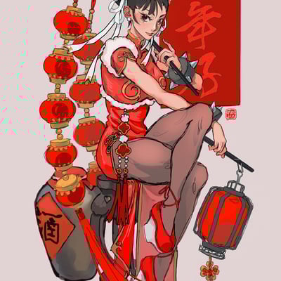 Chun li new years print