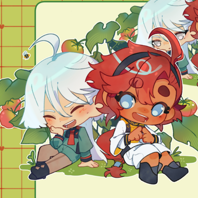 Sulemio tomato garden - double keychain