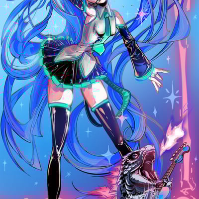 Miku x godzilla duet