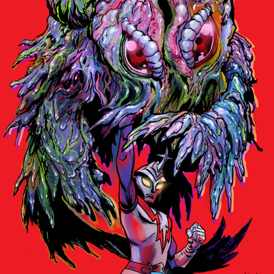 Hedorah vs zone fighter