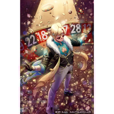 The gambler - aventurine 11x17" poster print