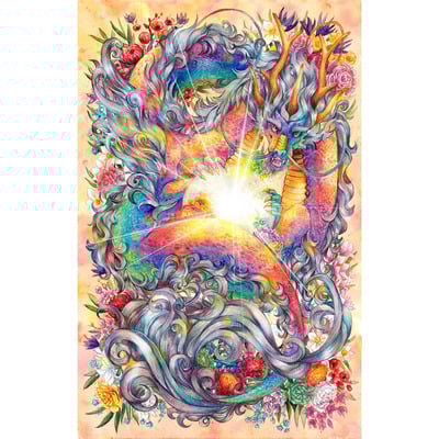 Rainbow dragon - 11x17" poster print