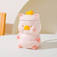 Chubby Pig Mug With Lid - Thumbnail 5