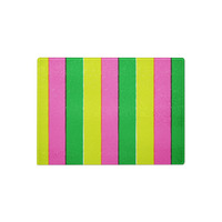 Pink Yellow Green Preppy Stripe Print Glass Cutting Board Kitchen Gifts Home Decor Housewarming  - Thumbnail 2