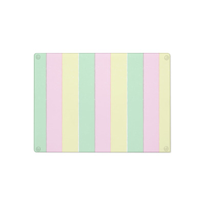 Pink yellow green preppy stripe print glass cutting board kitchen gifts home decor housewarming 