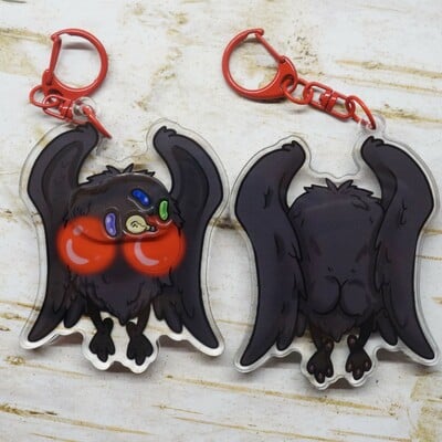 Mothman shaker charm keychain 