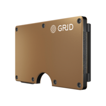 Gold Aluminum GRID Wallet