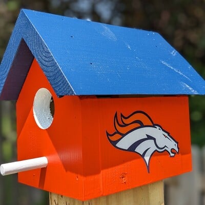 Broncos bird house