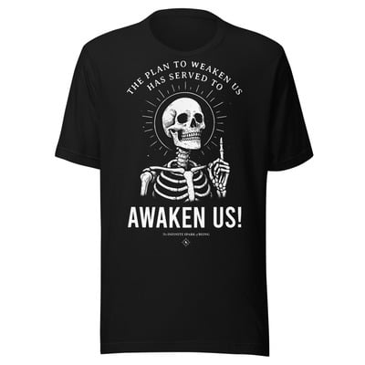 The plan to weaken us has served to awaken us unisex t-shirt  spiritual awakening statement tee