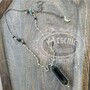 Obsidian Double Pointed Necklace-1
