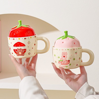 Strawberry bear mug