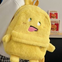 Funny Yellow Cartoon Plush Backpack - Thumbnail 2