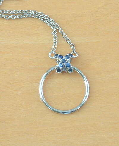 Sterling Sapphire (Lab Created) Cross Necklace/Sapphire Jewelry/Sapphire Jewellery/925 Sapphire Necklace//September Birthstone/Gemstone Necklace 